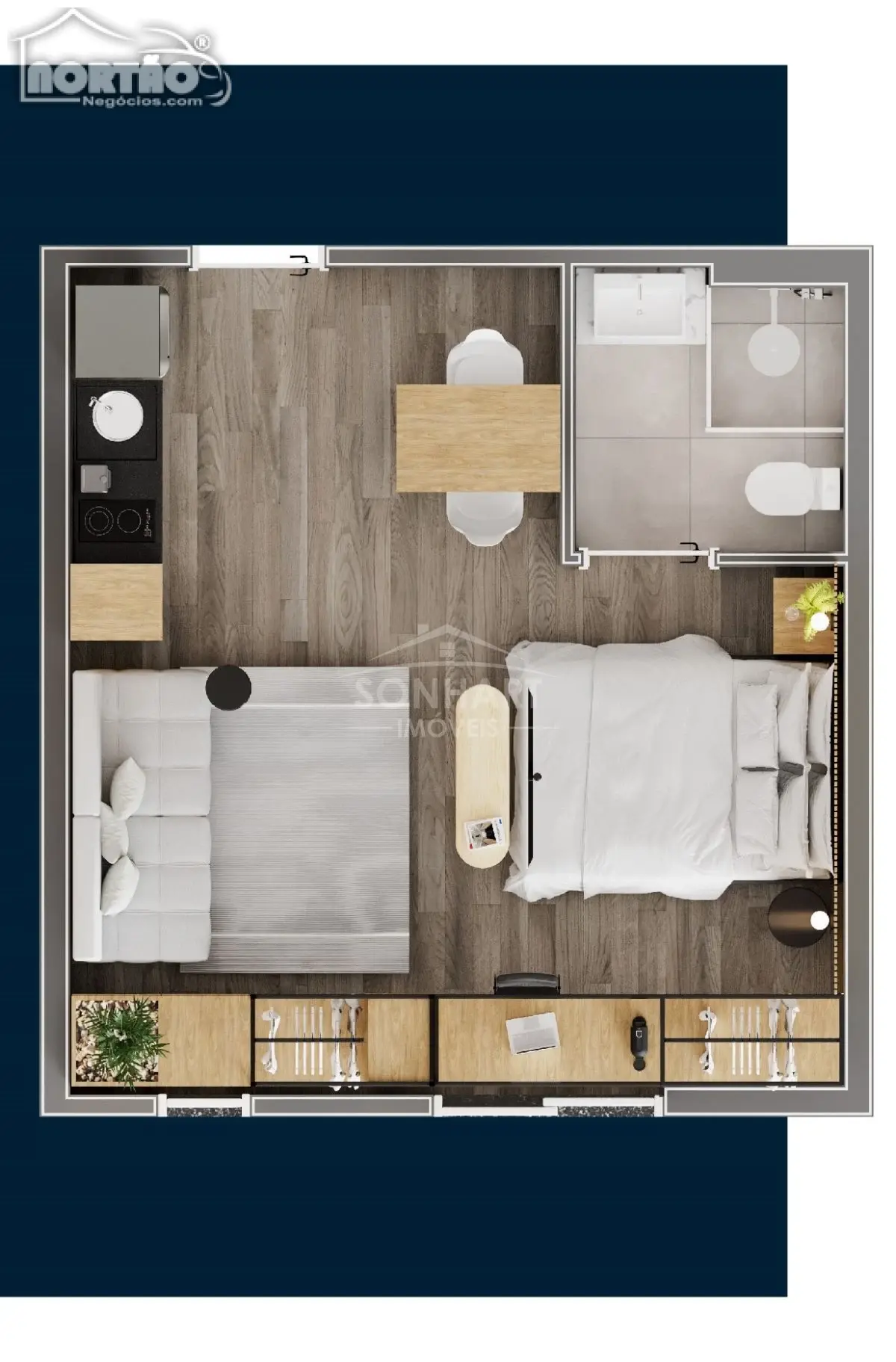Casa, 1 quarto, 29 m² - Foto 3