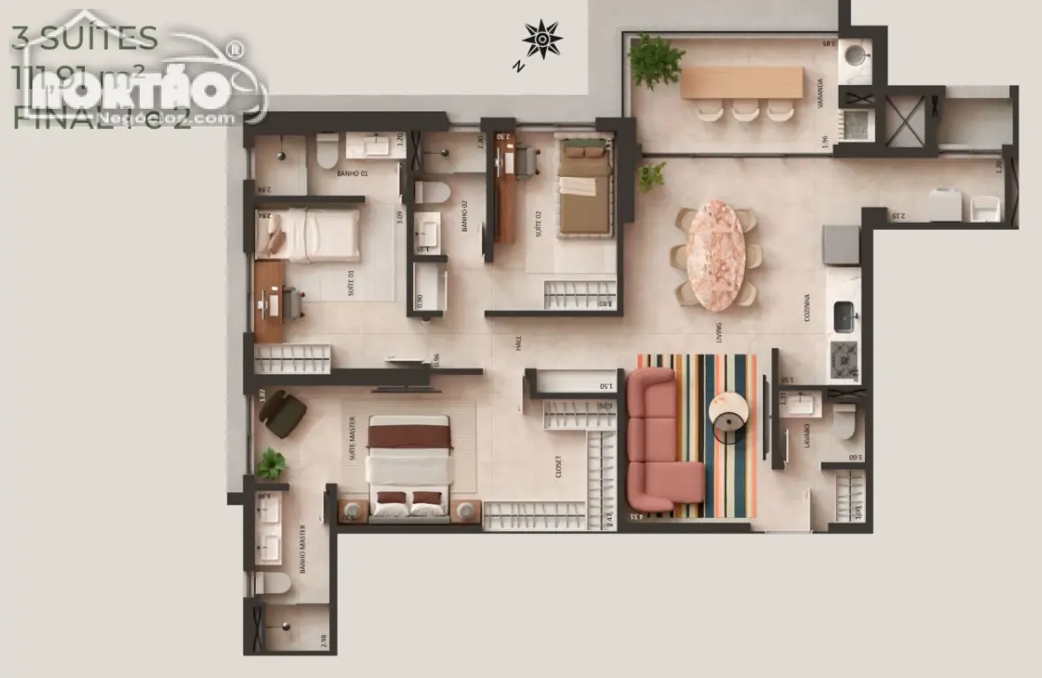 Casa, 3 quartos, 112 m² - Foto 1
