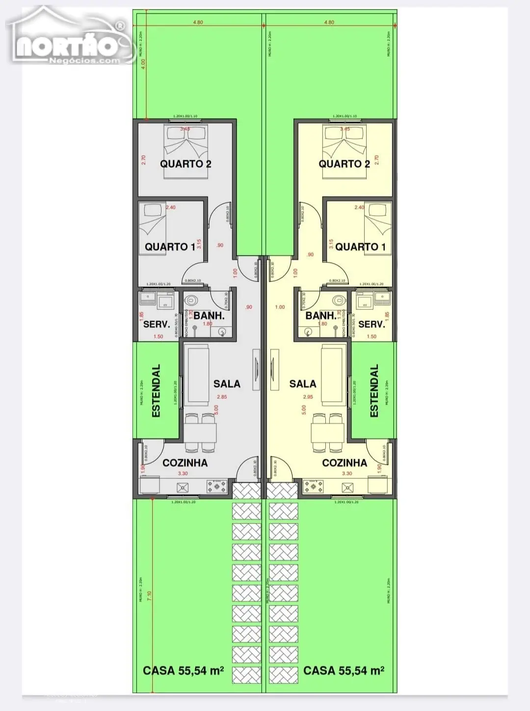 Casa, 3 quartos, 55 m² - Foto 10