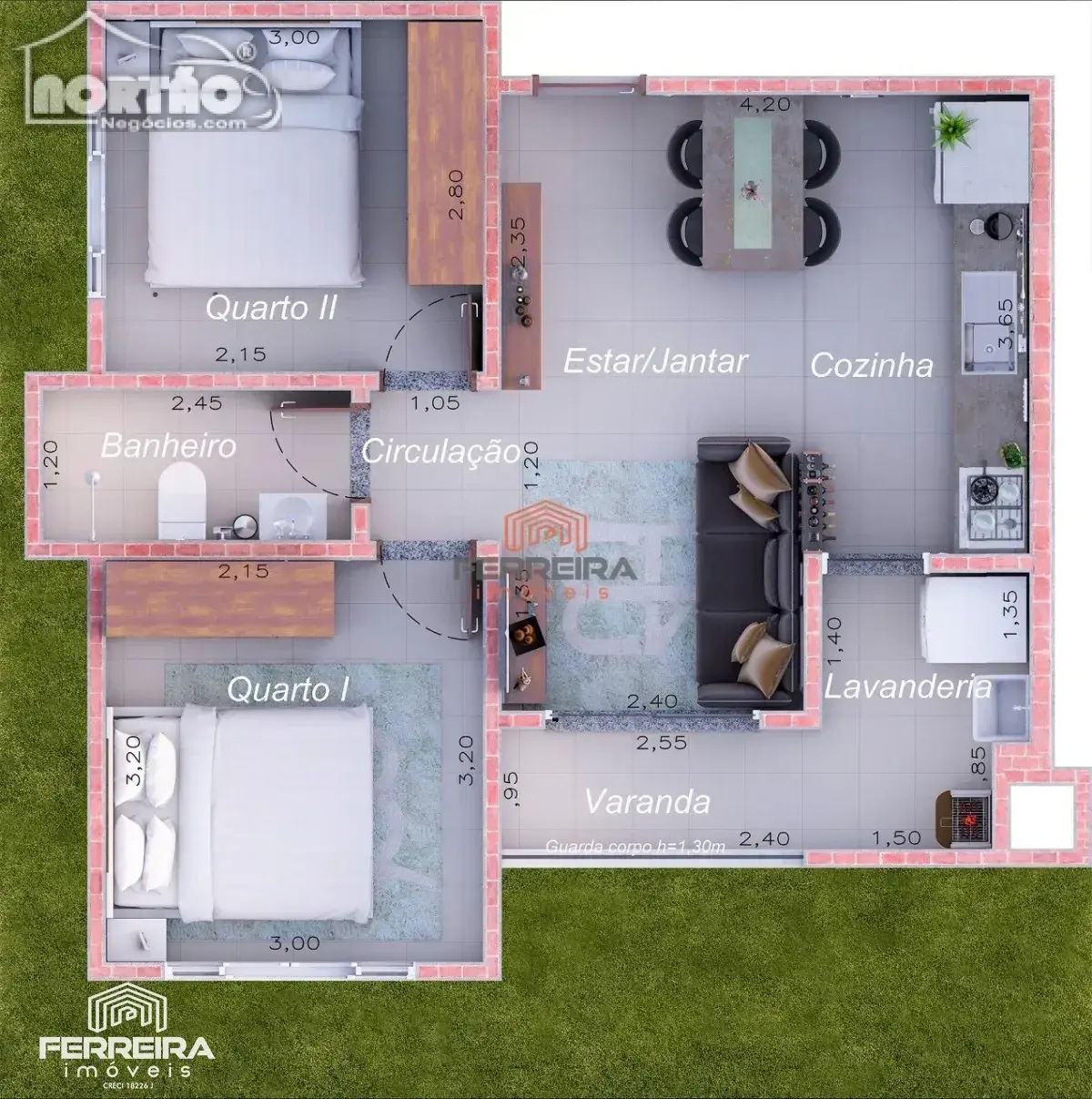 Casa, 2 quartos, 53 m² - Foto 2