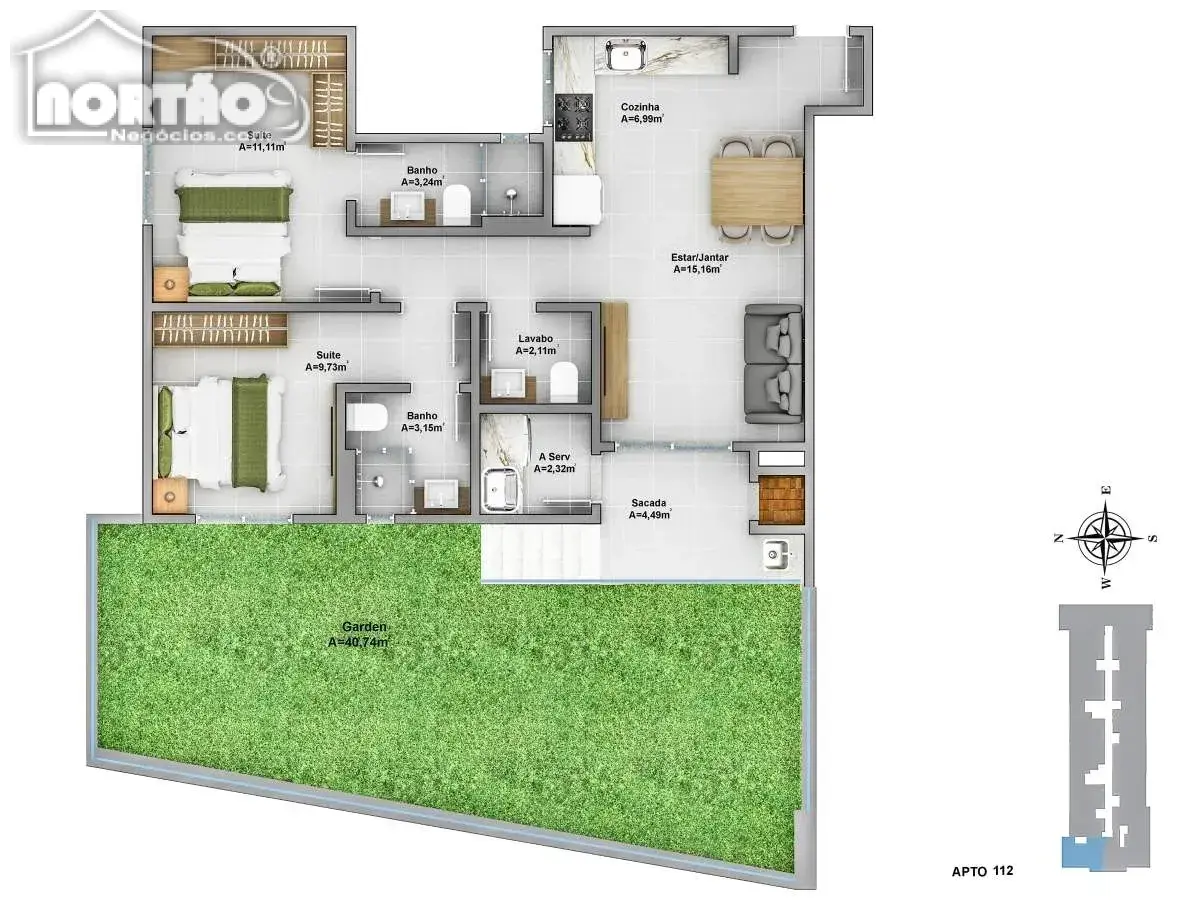 Casa, 2 quartos, 107 m² - Foto 9