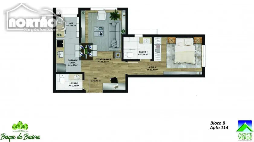 Casa, 2 quartos, 49 m² - Foto 2