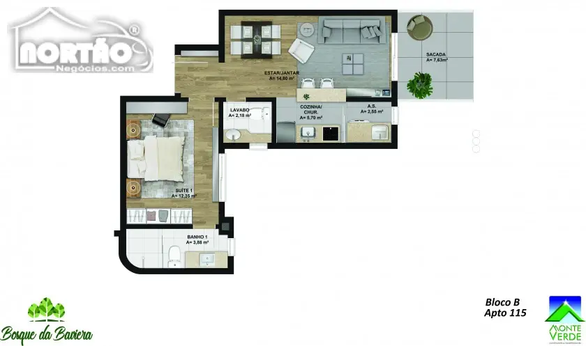 Casa, 2 quartos, 49 m² - Foto 3