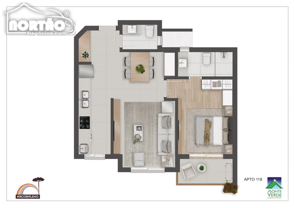 Casa, 1 quarto, 46 m² - Foto 5