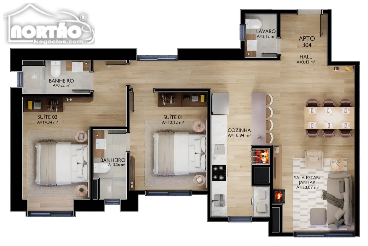 Casa, 2 quartos, 98 m² - Foto 8