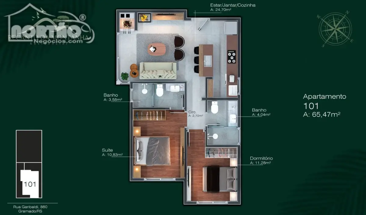 Casa, 1 quarto, 55 m² - Foto 7