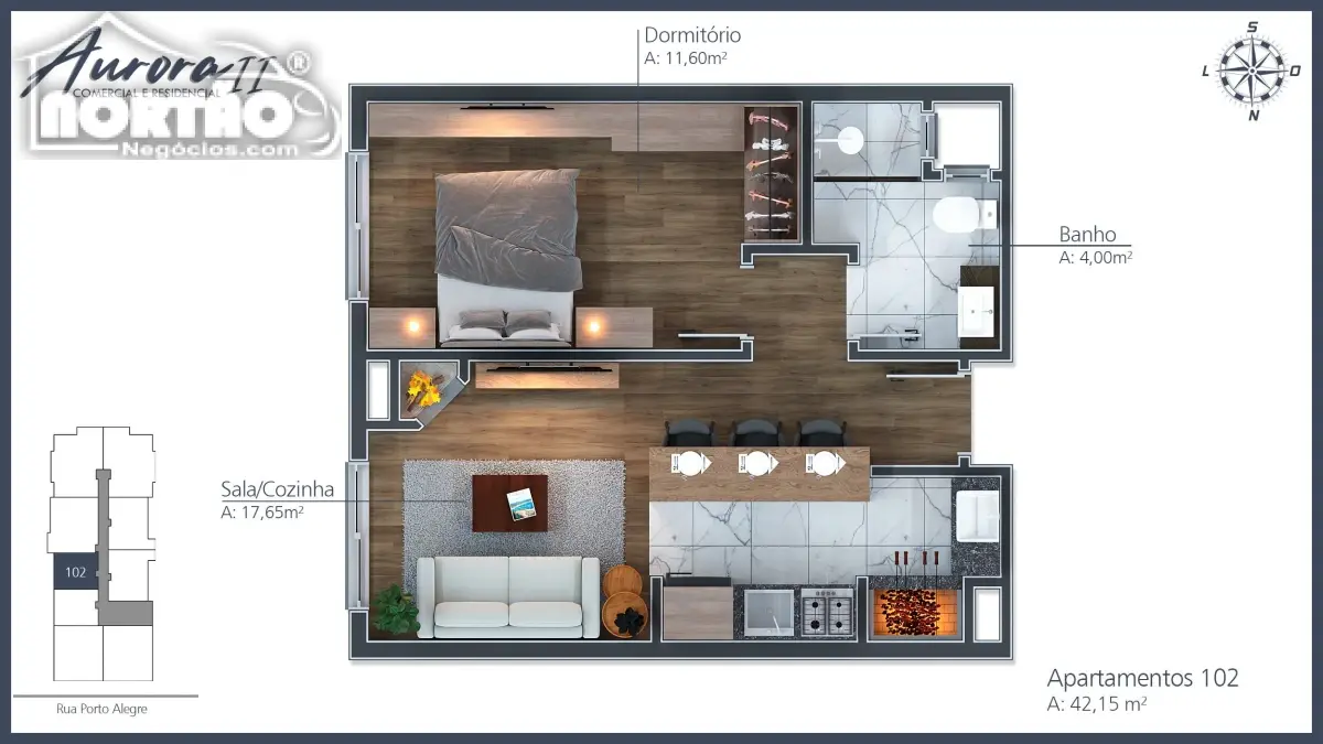 Casa, 1 quarto, 56 m² - Foto 9