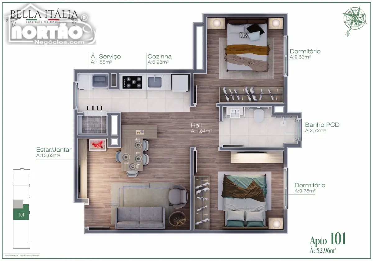 Casa, 2 quartos, 52 m² - Foto 9