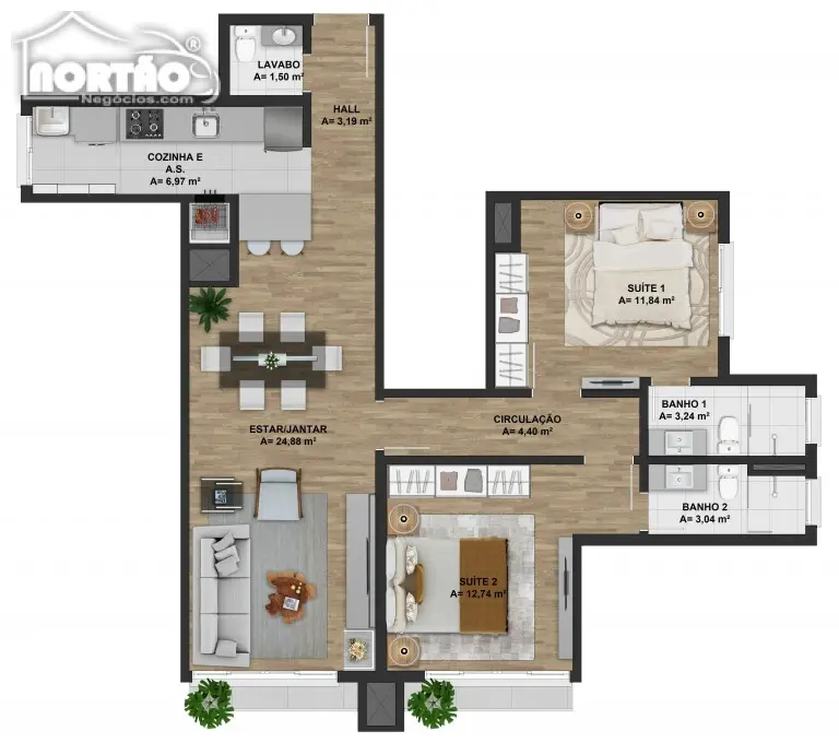 Casa, 2 quartos, 76 m² - Foto 7