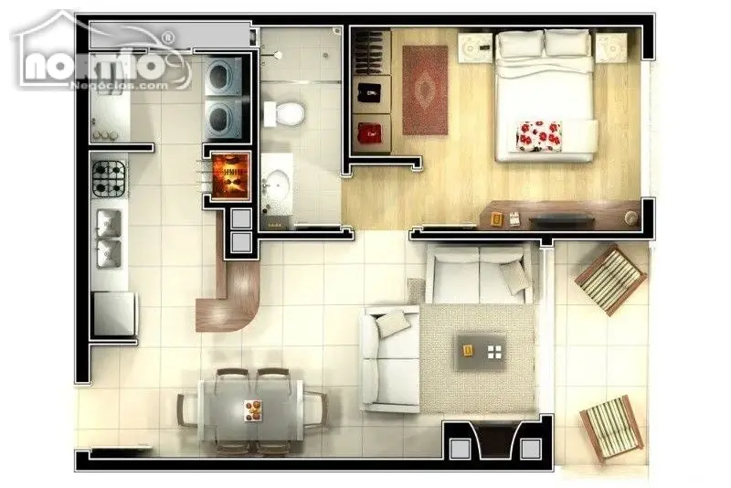 Casa, 1 quarto, 55 m² - Foto 1