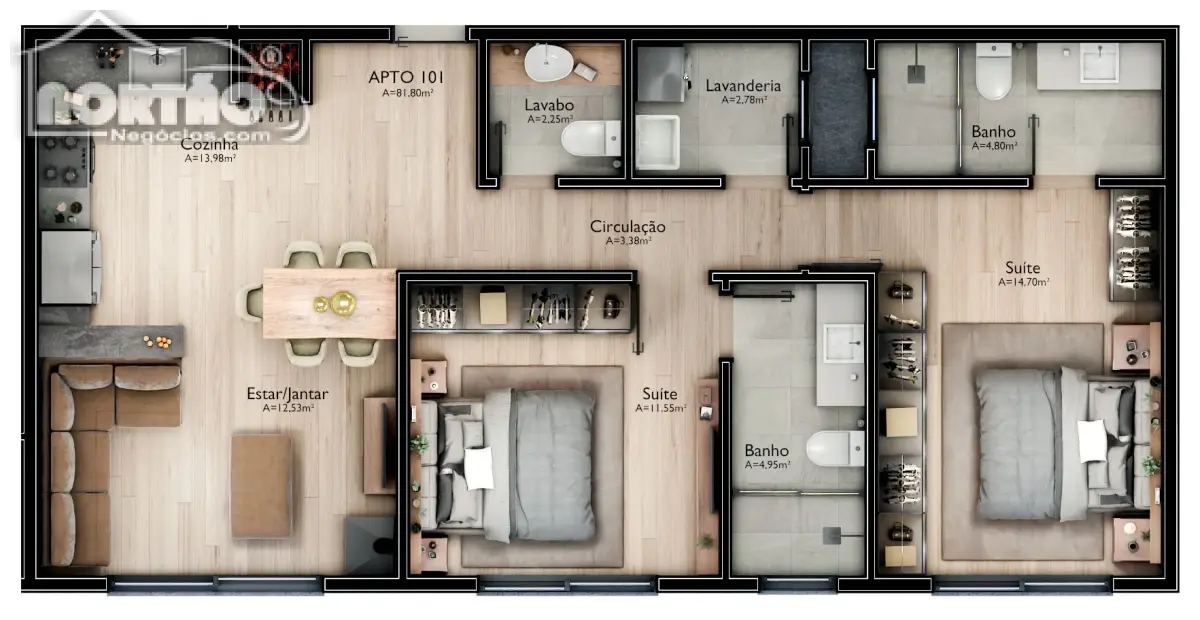 Casa, 2 quartos, 81 m² - Foto 10