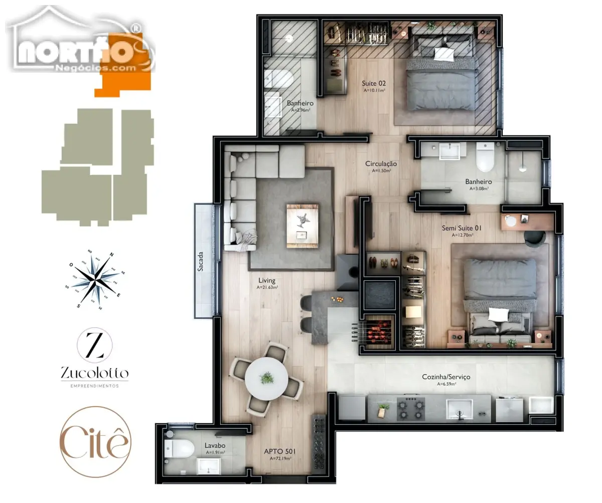 Casa, 2 quartos, 77 m² - Foto 10
