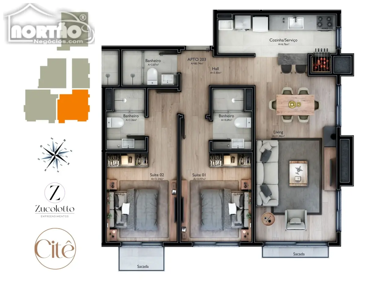 Casa, 2 quartos, 86 m² - Foto 7