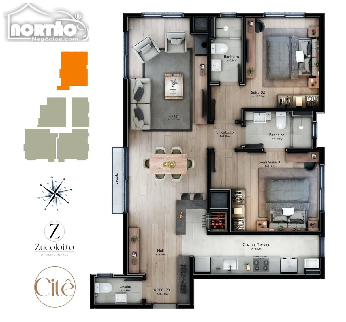 Casa, 2 quartos, 79 m² - Foto 6