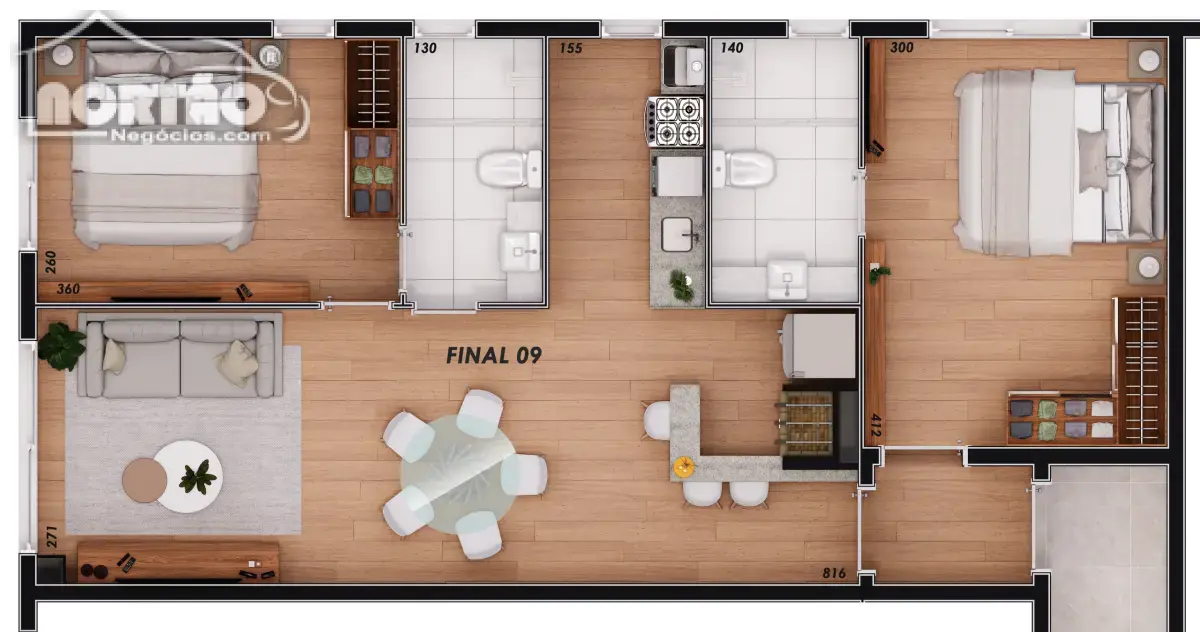 Casa, 1 quarto, 36 m² - Foto 9