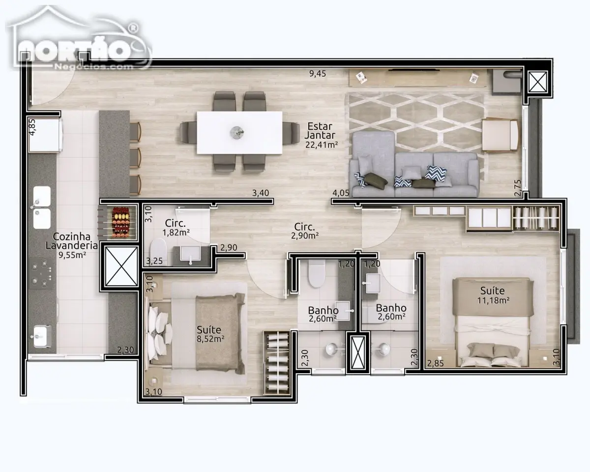 Casa, 2 quartos, 76 m² - Foto 2