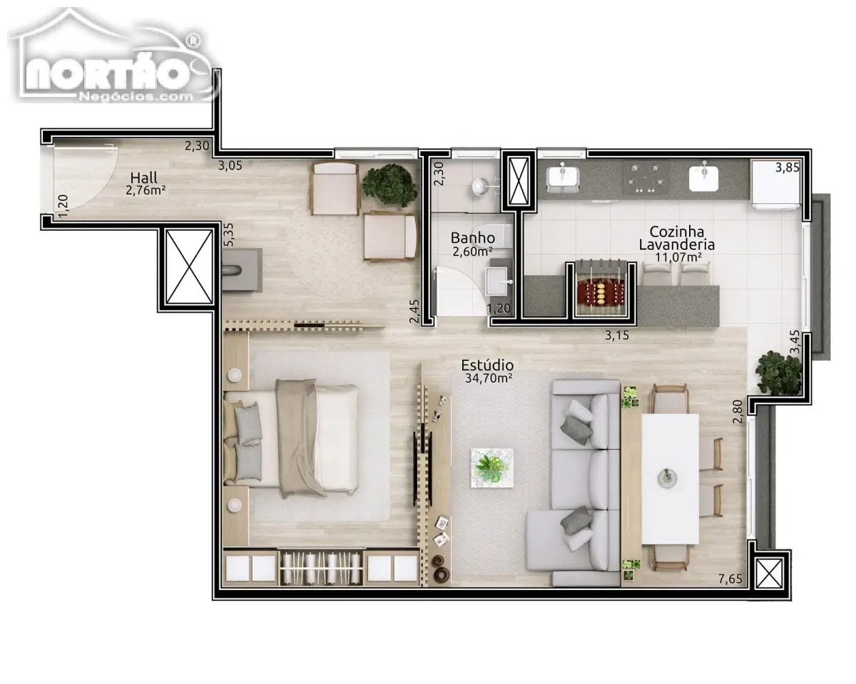 Casa, 2 quartos, 76 m² - Foto 3
