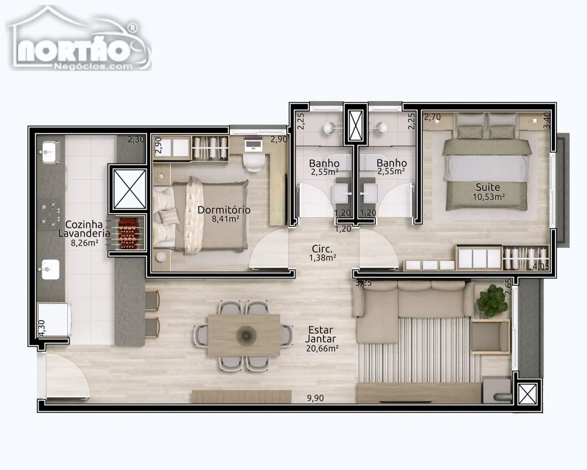 Casa, 3 quartos, 128 m² - Foto 1