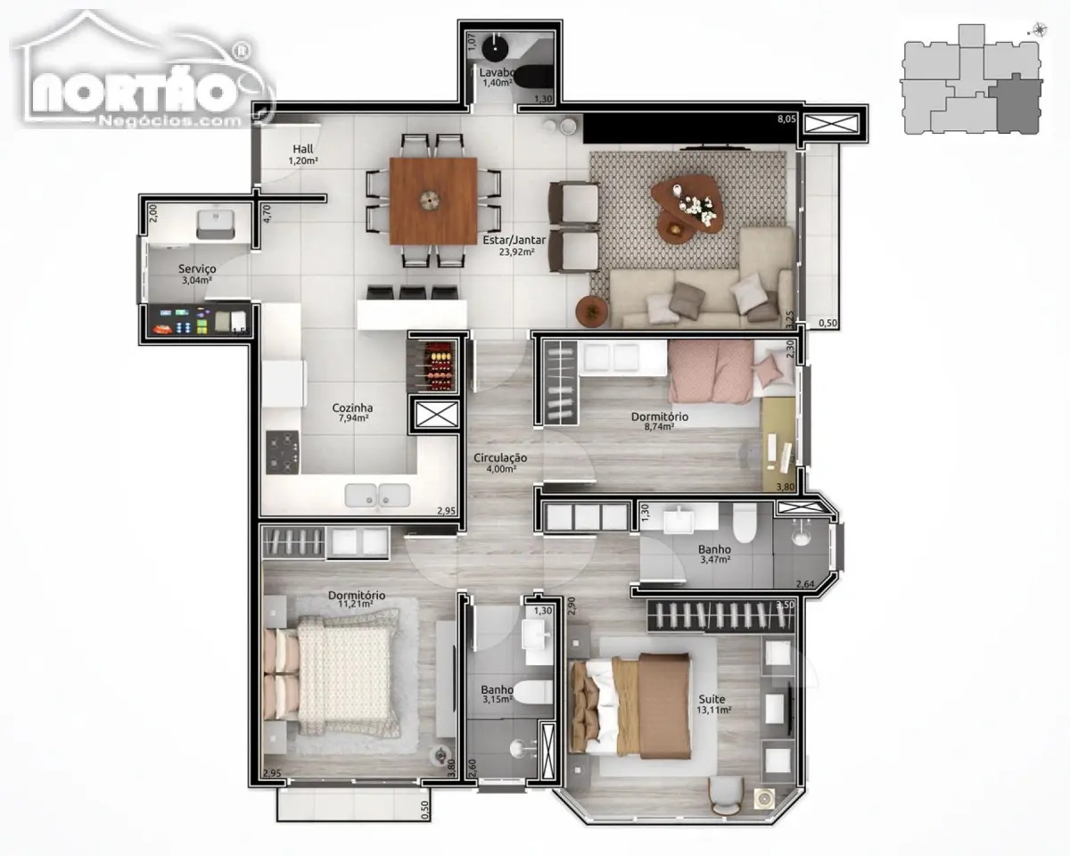 Casa, 3 quartos, 96 m² - Foto 7