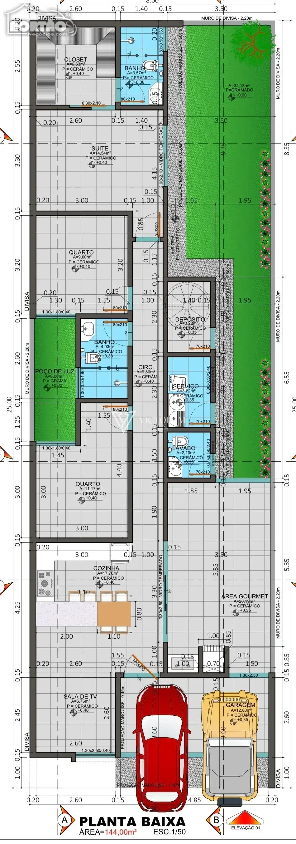 Casa, 3 quartos, 144 m² - Foto 2