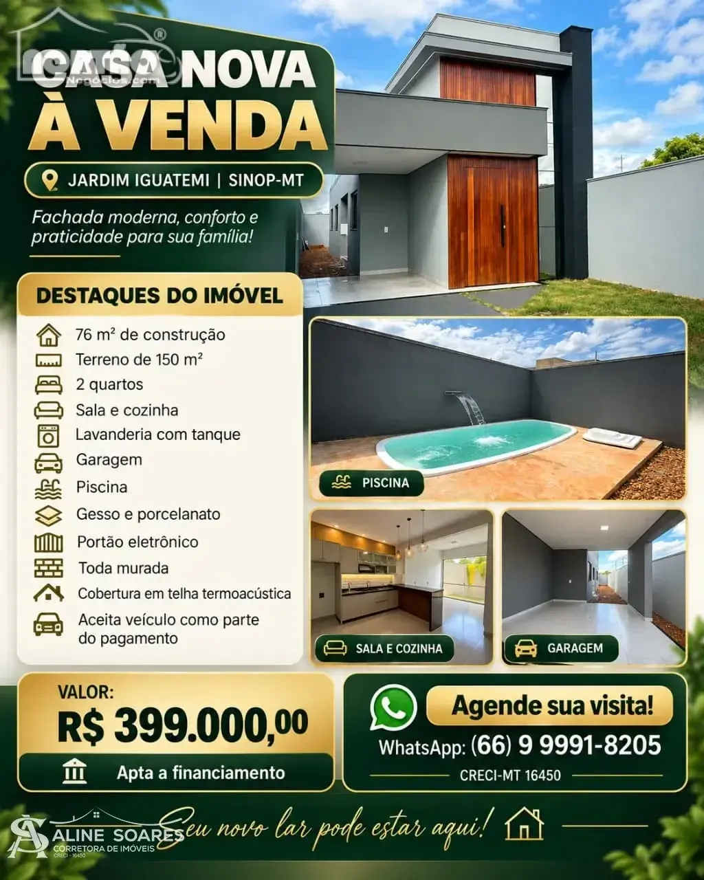 Casa, 3 quartos, 76 m² - Foto 4